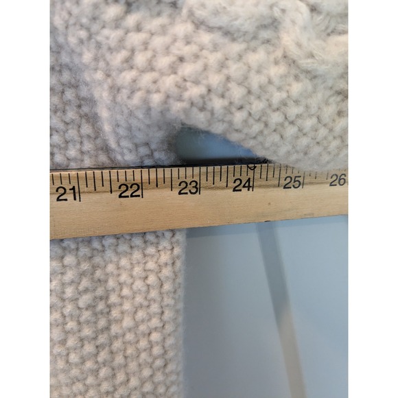 LA LIGNE Nuage Cardigan Oatmeal Cable Knit Collar Pockets XL - Picture 11 of 12